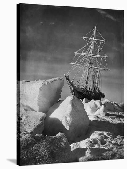 Endurance Trapped in Ice-Frank Hurley-Stretched Canvas