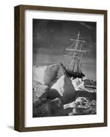 Endurance Trapped in Ice-Frank Hurley-Framed Photographic Print