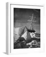 Endurance Trapped in Ice-Frank Hurley-Framed Photographic Print