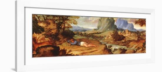 Endymion and His Flock, C. 1510 (Oil on Panel)-Titian (c 1488-1576)-Framed Giclee Print