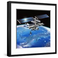 ENEIDE Mission To the ISS, Artwork-David Ducros-Framed Premium Photographic Print