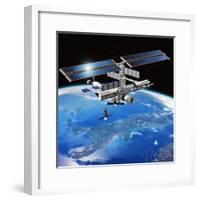 ENEIDE Mission To the ISS, Artwork-David Ducros-Framed Premium Photographic Print