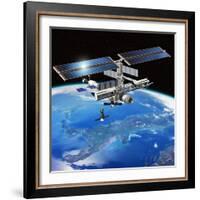 ENEIDE Mission To the ISS, Artwork-David Ducros-Framed Premium Photographic Print