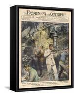 Enemy in Sight-Achille Beltrame-Framed Stretched Canvas