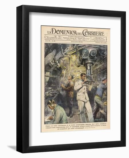 Enemy in Sight-Achille Beltrame-Framed Art Print