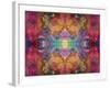 Energetic Multicolor Ornament from Flower Photographs, Emotional Layer Work-Alaya Gadeh-Framed Photographic Print