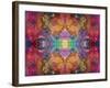 Energetic Multicolor Ornament from Flower Photographs, Emotional Layer Work-Alaya Gadeh-Framed Photographic Print