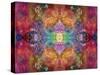 Energetic Multicolor Ornament from Flower Photographs, Emotional Layer Work-Alaya Gadeh-Stretched Canvas