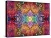 Energetic Multicolor Ornament from Flower Photographs, Emotional Layer Work-Alaya Gadeh-Stretched Canvas