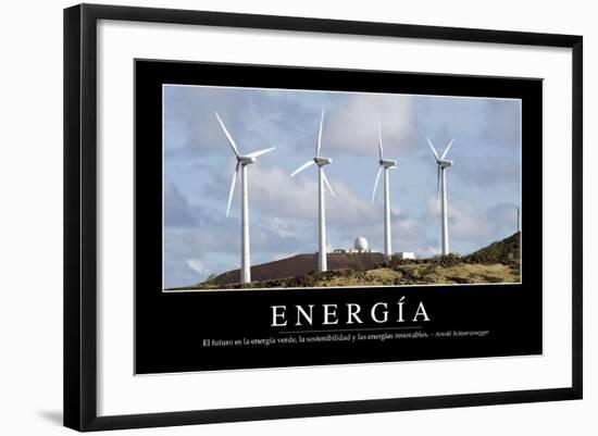 Energía. Cita Inspiradora Y Póster Motivacional-null-Framed Photographic Print