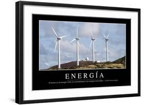 Energía. Cita Inspiradora Y Póster Motivacional-null-Framed Photographic Print