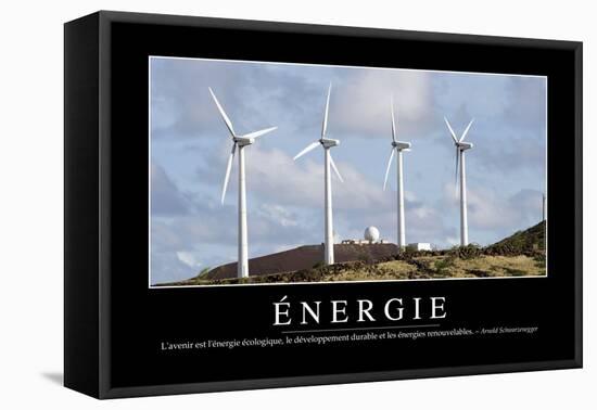 Énergie: Citation Et Affiche D'Inspiration Et Motivation-null-Framed Stretched Canvas