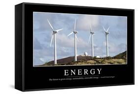 Energy: Inspirational Quote and Motivational Poster-null-Framed Stretched Canvas