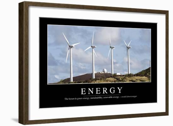 Energy: Inspirational Quote and Motivational Poster-null-Framed Photographic Print