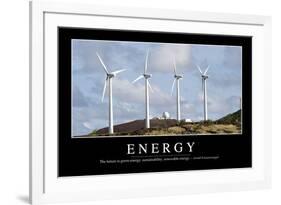 Energy: Inspirational Quote and Motivational Poster-null-Framed Photographic Print