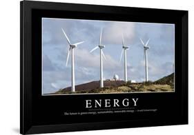 Energy: Inspirational Quote and Motivational Poster-null-Framed Photographic Print