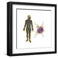 Energy Meridians of the Human Body-null-Framed Art Print