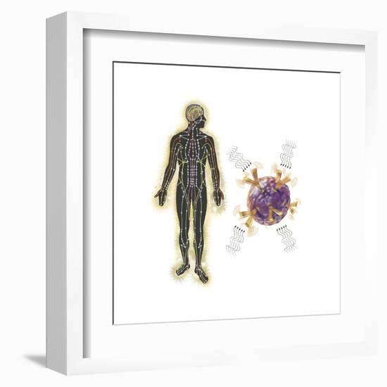 Energy Meridians of the Human Body-null-Framed Art Print