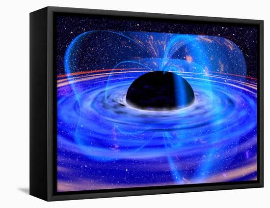 Energy-releasing Black Hole-null-Framed Stretched Canvas