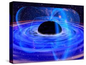 Energy-releasing Black Hole-null-Stretched Canvas