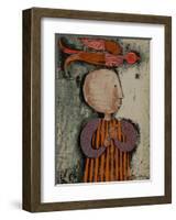 Enfant avec un oiseau I-Graciela Rodo Boulanger-Framed Collectable Print