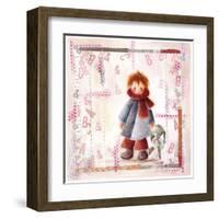 Enfant Écharpe Rouge-Joelle Wolff-Framed Art Print