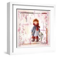 Enfant Écharpe Rouge-Joelle Wolff-Framed Art Print