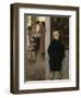 Enfant et femme dans un intérieur-Paul Mathey-Framed Premium Giclee Print