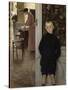 Enfant et femme dans un intérieur-Paul Mathey-Stretched Canvas