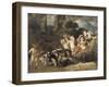 Enfants nobles (famille Trip?) dans un char trainé par des chèvres (dit autrefois : les enfants de-Ferdinand Bol-Framed Giclee Print