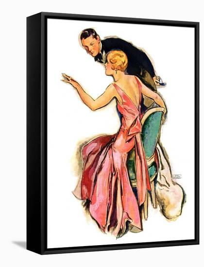 "Engaged Couple,"May 17, 1930-John LaGatta-Framed Stretched Canvas