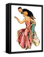 "Engaged Couple,"May 17, 1930-John LaGatta-Framed Stretched Canvas