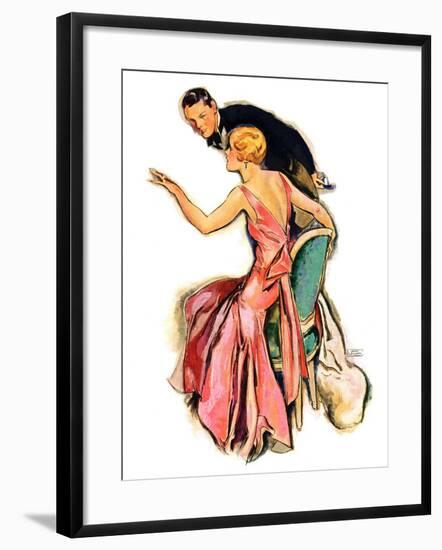 "Engaged Couple,"May 17, 1930-John LaGatta-Framed Giclee Print