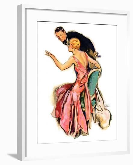 "Engaged Couple,"May 17, 1930-John LaGatta-Framed Giclee Print