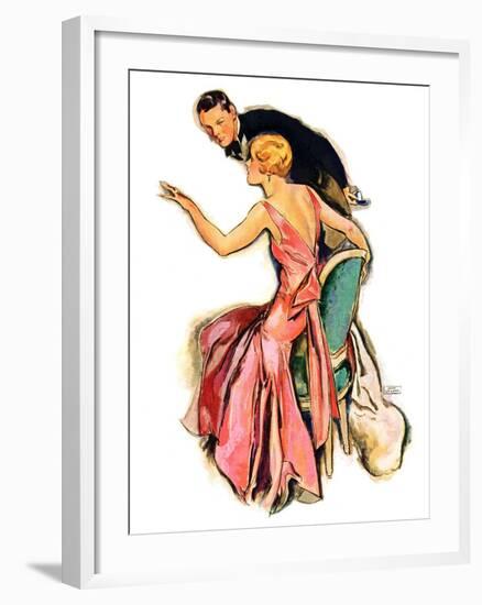 "Engaged Couple,"May 17, 1930-John LaGatta-Framed Giclee Print