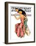 "Engaged Couple," Saturday Evening Post Cover, May 17, 1930-John LaGatta-Framed Giclee Print
