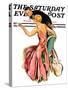 "Engaged Couple," Saturday Evening Post Cover, May 17, 1930-John LaGatta-Stretched Canvas