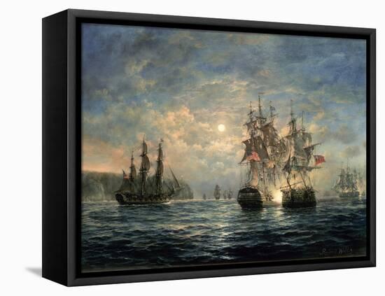 Engagement Between the "Bonhomme Richard" and the "Serapis" Off Flamborough Head, 1779-Richard Willis-Framed Stretched Canvas