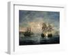 Engagement Between the "Bonhomme Richard" and the "Serapis" Off Flamborough Head, 1779-Richard Willis-Framed Premium Giclee Print