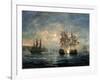 Engagement Between the "Bonhomme Richard" and the "Serapis" Off Flamborough Head, 1779-Richard Willis-Framed Giclee Print