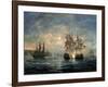 Engagement Between the "Bonhomme Richard" and the "Serapis" Off Flamborough Head, 1779-Richard Willis-Framed Giclee Print