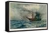 Engagement Between the Federal Steam-Sloop Kearsarge and the Confederate War-Steamer Alabama-Robert Hopkin-Framed Stretched Canvas