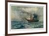 Engagement Between the Federal Steam-Sloop Kearsarge and the Confederate War-Steamer Alabama-Robert Hopkin-Framed Premium Giclee Print