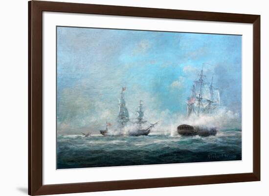 Engagement Between the Macedonian and United States 1812-Richard Willis-Framed Giclee Print