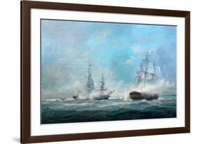 Engagement Between the Macedonian and United States 1812-Richard Willis-Framed Giclee Print