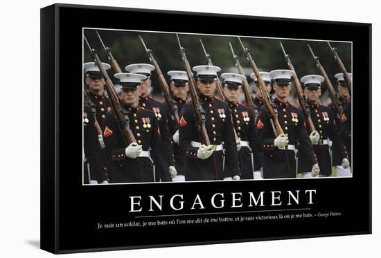 Engagement: Citation Et Affiche D'Inspiration Et Motivation-null-Framed Stretched Canvas