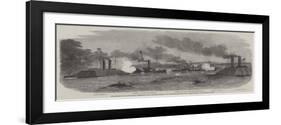 Engagement Off Fort Pillow, Mississippi River, Between Federal and Confederate Gun-Boats-null-Framed Giclee Print