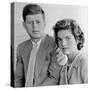 Engagement Portrait of John Kennedy and Jacqueline Bouvier-null-Stretched Canvas