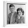 Engagement Portrait of John Kennedy and Jacqueline Bouvier-null-Framed Photo