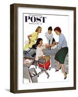 "Engagement Ring" Saturday Evening Post Cover, February 22, 1958-Kurt Ard-Framed Giclee Print